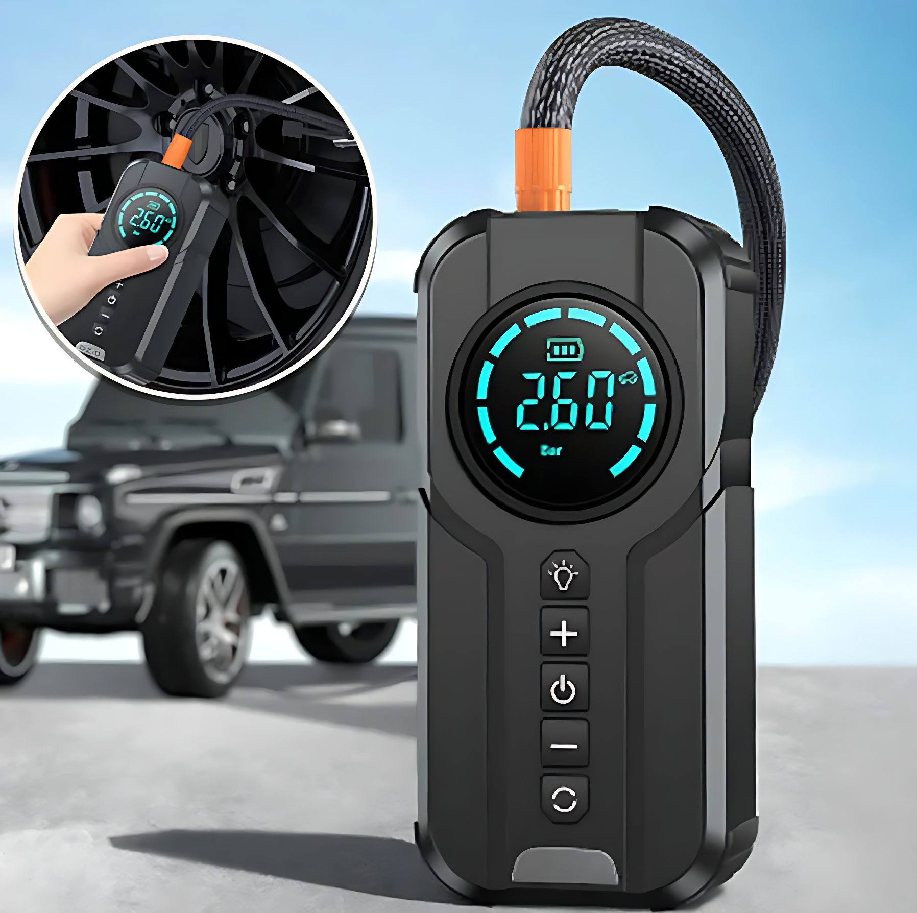 🚗 Dead Battery or Flat Tyre? Jump Starter + Air Pump Gets You Back on Road in Minutes