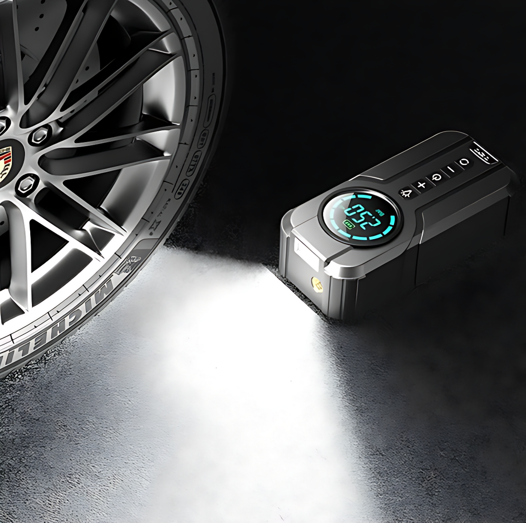 🚗 Dead Battery or Flat Tyre? Jump Starter + Air Pump Gets You Back on Road in Minutes